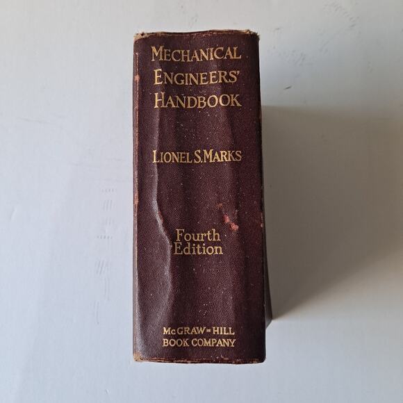 Marks' Handbook: Mechanical Engineers' Handbook 4th Ed L. S. Marks Thumb-Indexed - Picture 4 of 11